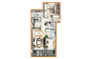 Apartament 3 camere - 2 bai, intabulat (81O-Ra-ap.1) - Poză 11