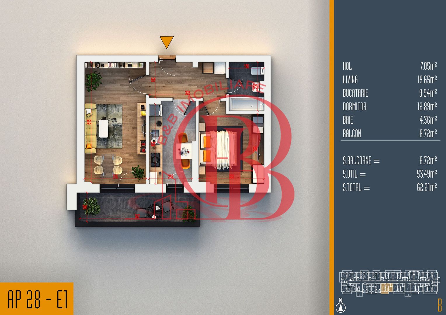 Oferta Lansare 2 camere proiect nou Pallady - Schiță 6