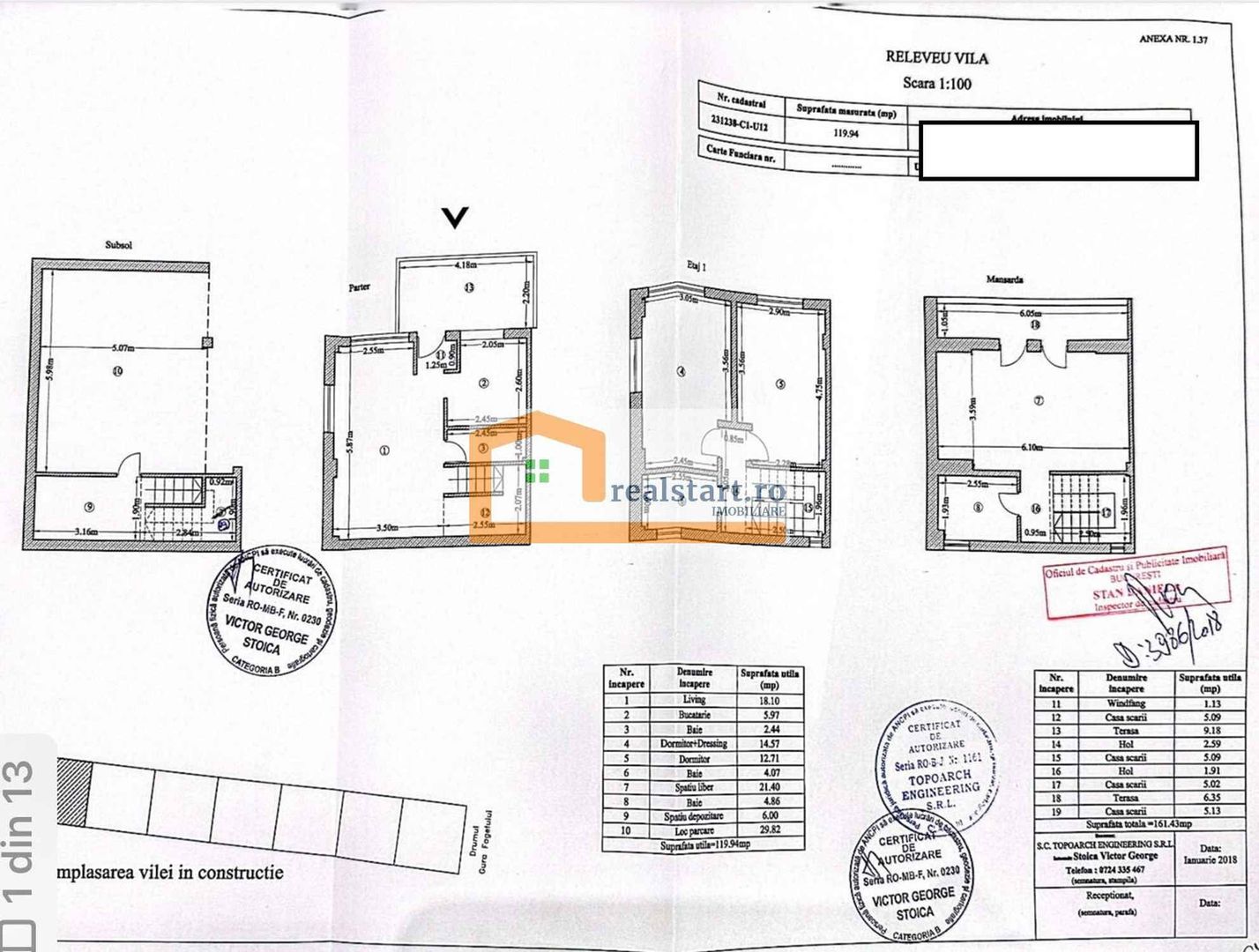 Parcul Teilor, S+P+1+M, curte 115mp, boxa, loc de parcare subteran - Poză 24