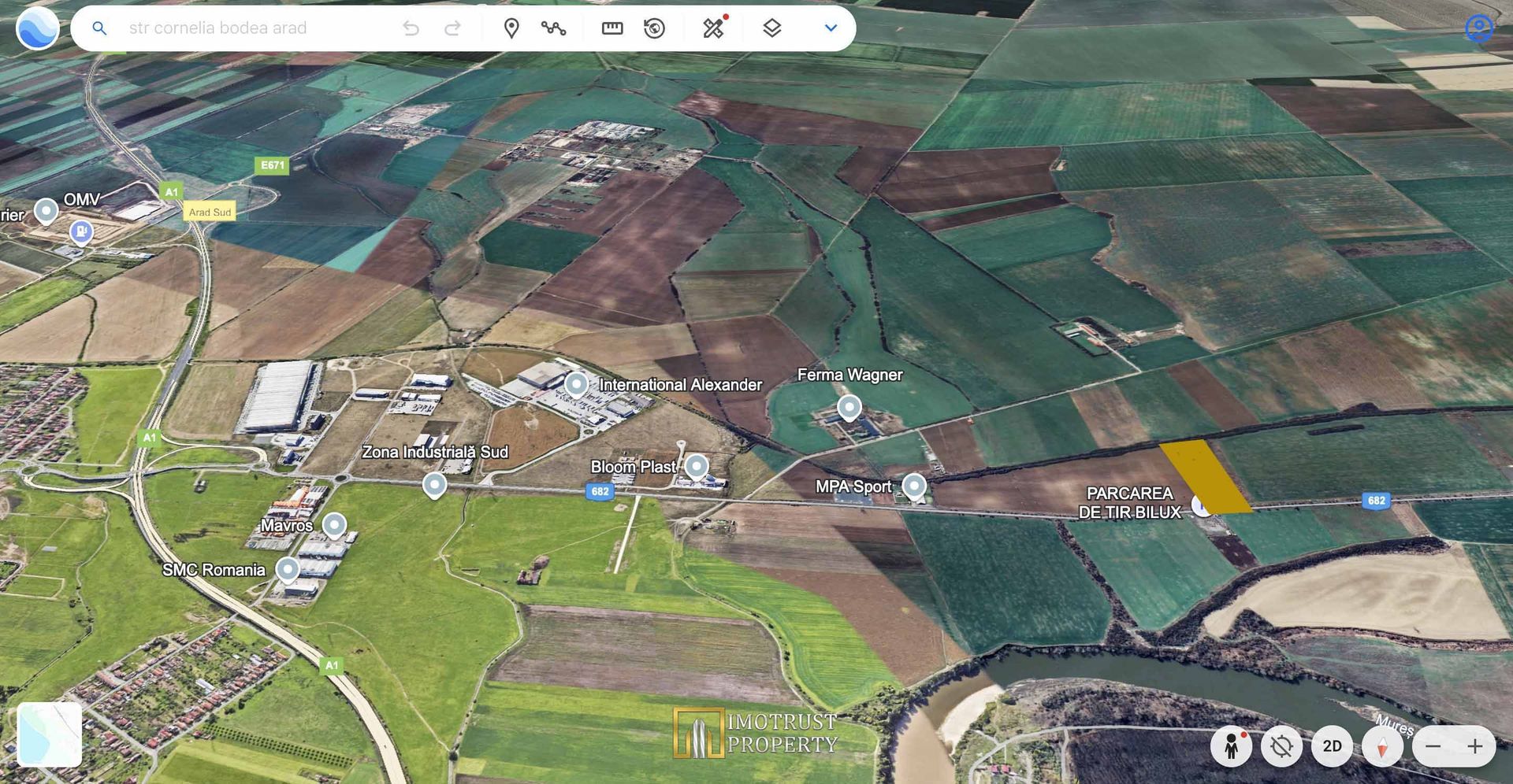 Teren 21.000 mp – Arad, Zona Industrială Sud – Acces A1 - Poză 1