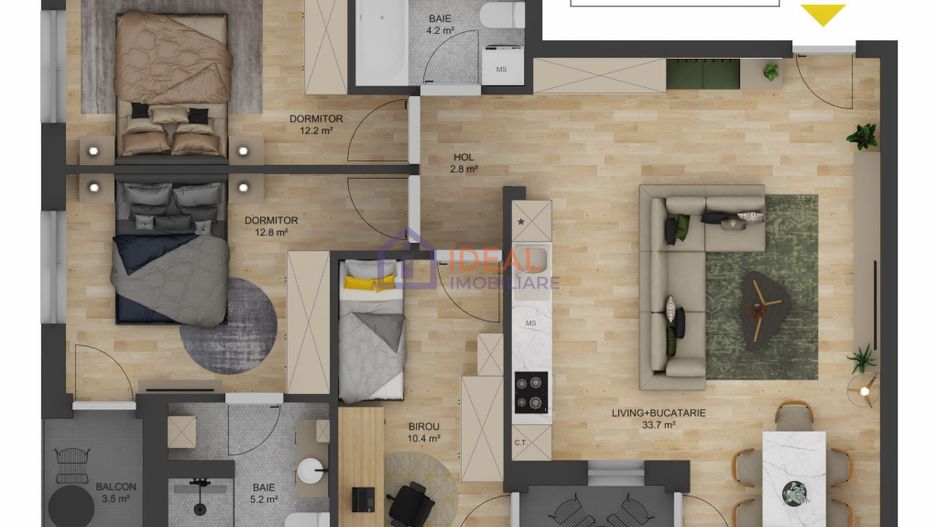 Apartament cu 4 Camere, zona Doamna Stanca- Comision 0% - Schiță 6