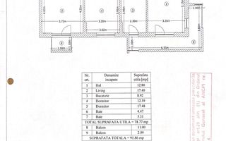 Apartament 3 camere decomandat Kristal Residence - Poză 32