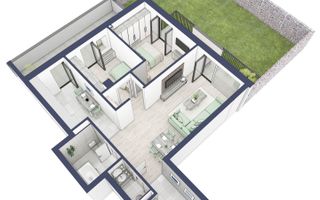 Apartament 3 camere | Balcoane 11.8 mp | Gradica ca. 107mp | Turnisor - Poză 3