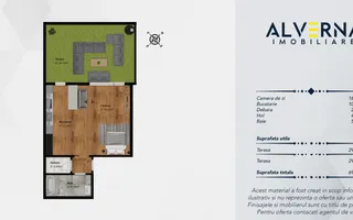 Apartament 1 camera | Studio | 41mp + gradina 29mp | *parcare | Baciu - Schiță 12