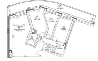 0% comision | Apartament 4 camere | Terasă generoasă | Wings Cluj - Schiță 11