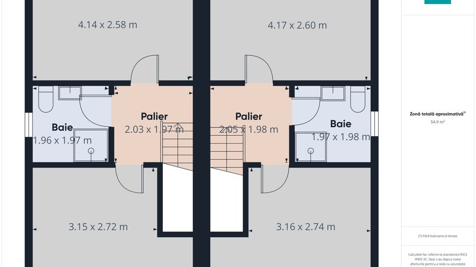 Două duplexuri cu 6 camere, 114mp, zona Confecții - Poză 25