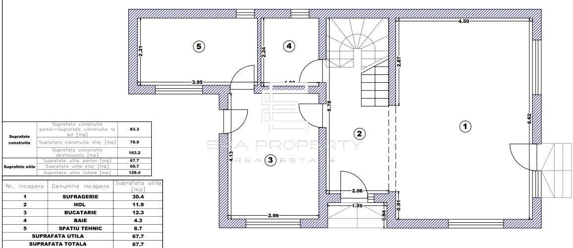 Casa individuala /carport/teren 450 mp, Poplaca - Schiță 8
