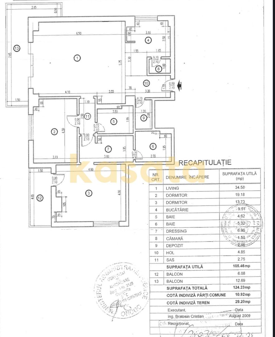 FLOREASCA | 3 CAMERE | LOC DE PARCARE - Schiță 13