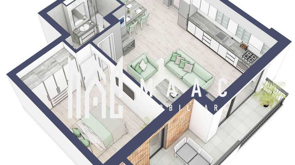 Apartament 2 camere | Etaj 1 | Balcon 9.5 mp | Turnisor - Poză 5