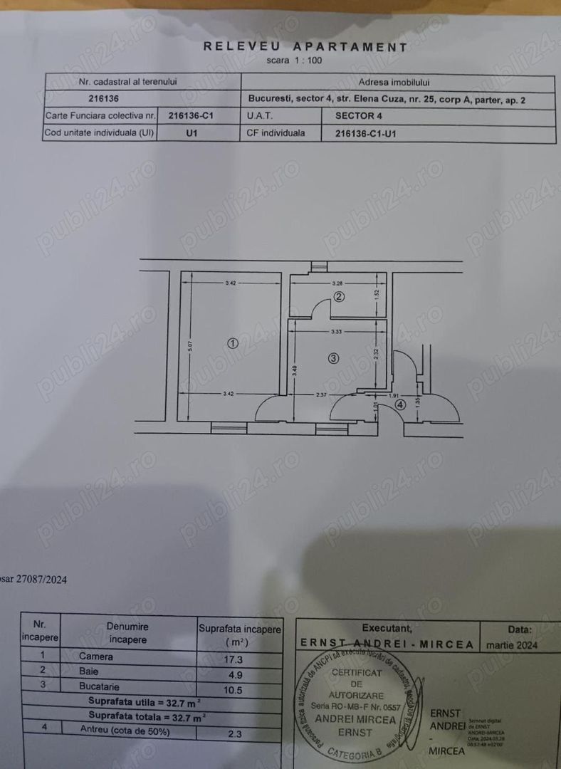Garsoniera cu curte proprie (50 mp), zona Sincai parc Tineretului S248 - Poză 9