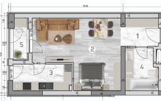 Apartament vanzare 1 camera - Poză 1