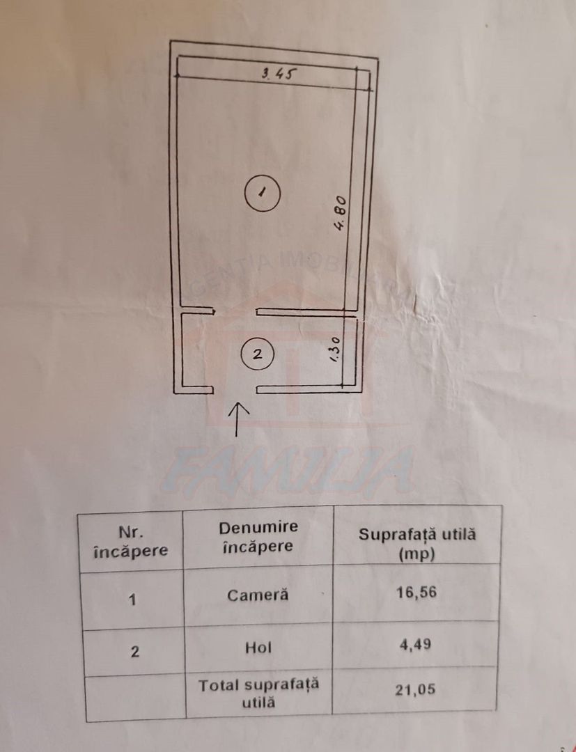 25.000 € negociabil , Garsonieră luminoasă de vânzare | Micro 40 Galaț - Poză 3