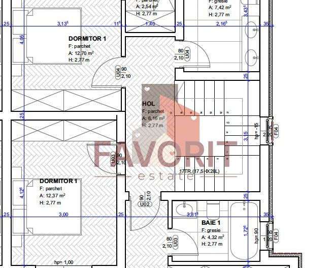 Garaj. Asfalt. Teren 350 mp. Suprafata utila de 119 mp - Schiță 20