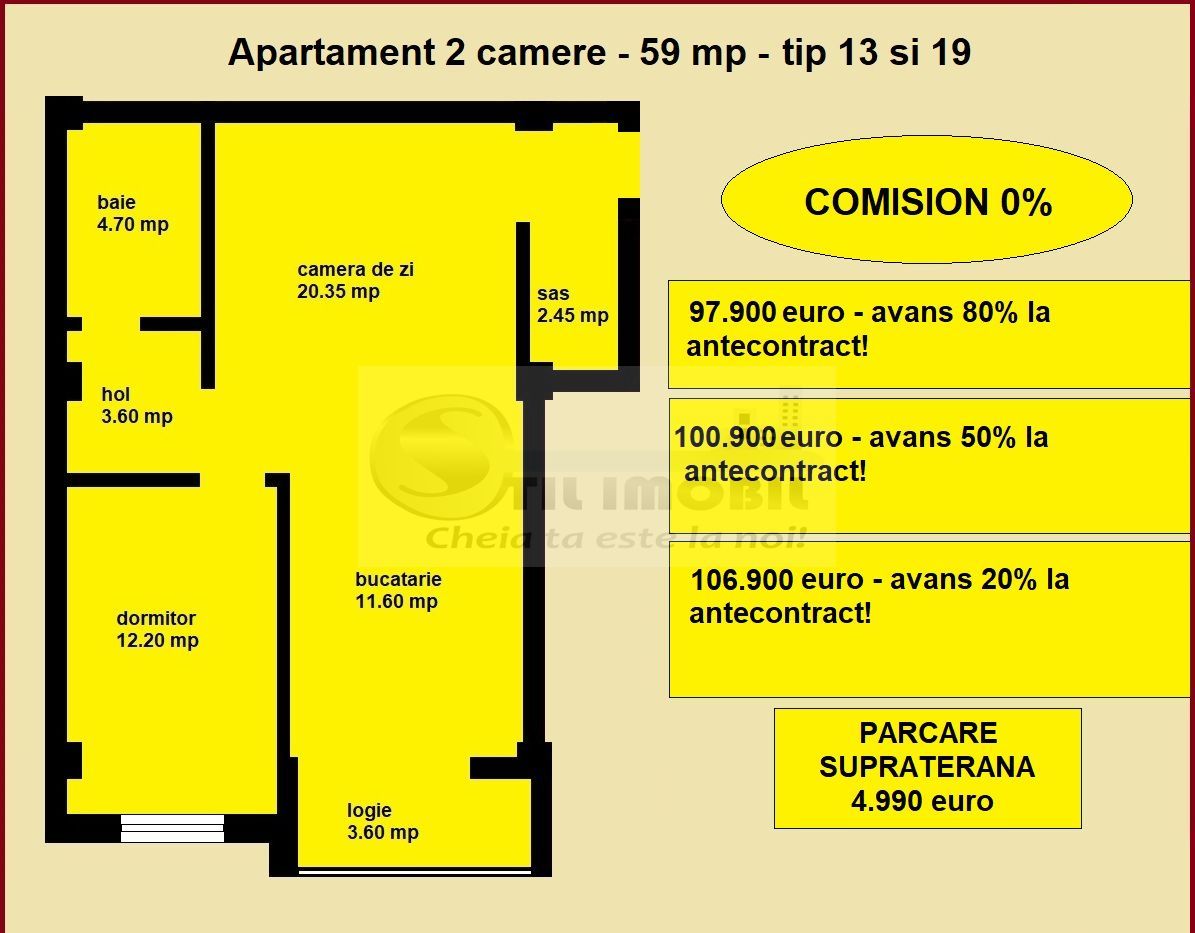 Apartament 2 camere nou de vanzare in Iasi Valea Lupului, bloc nou - Poză 2