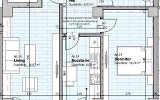 NOU PLATOU GALATA  IDEAL INVESTITIE AP. 2 CAMERE  DEC 57MP - Poză 2