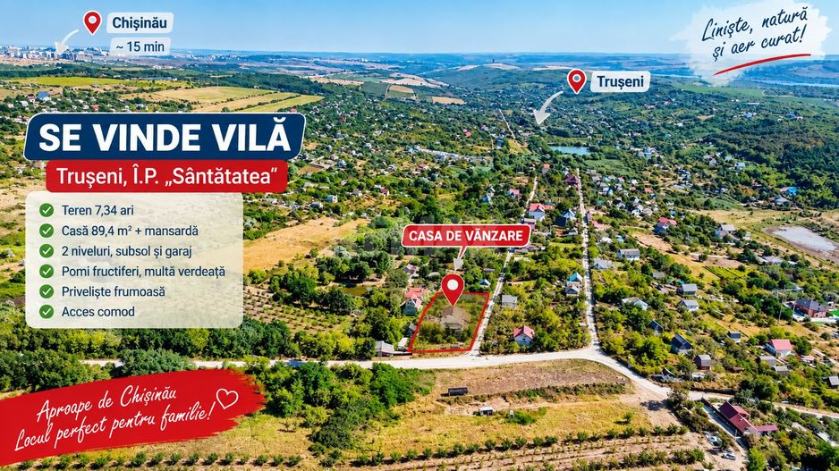 SE VINDE CASĂ DE VACANȚĂ ÎN TRUȘENI | TEREN 7,34 ARI - Poză 13