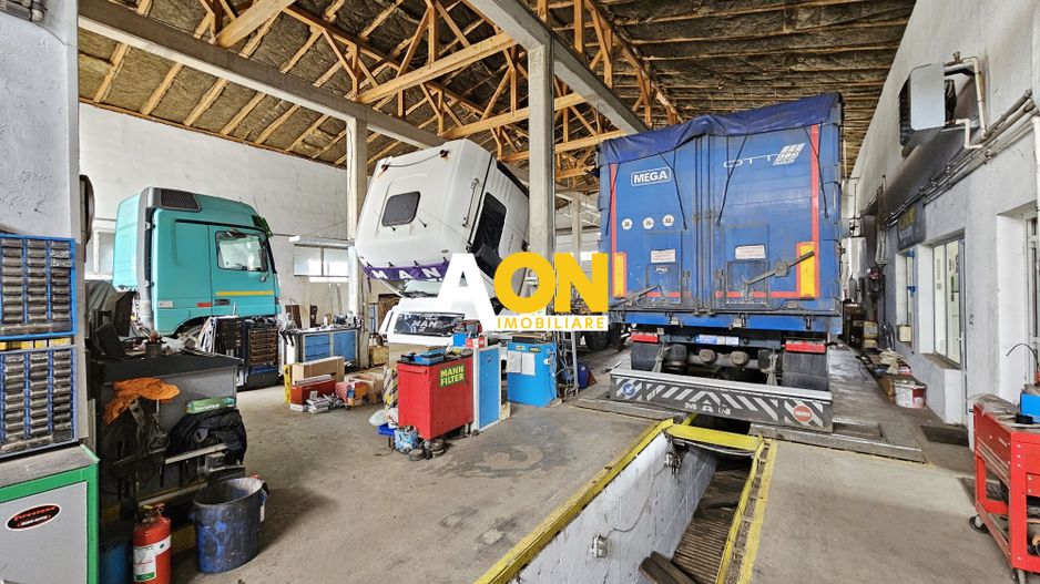 Hala amenajata ca service, 580 mp hala, 5175 mp teren, zona Ciugud - Poză 2