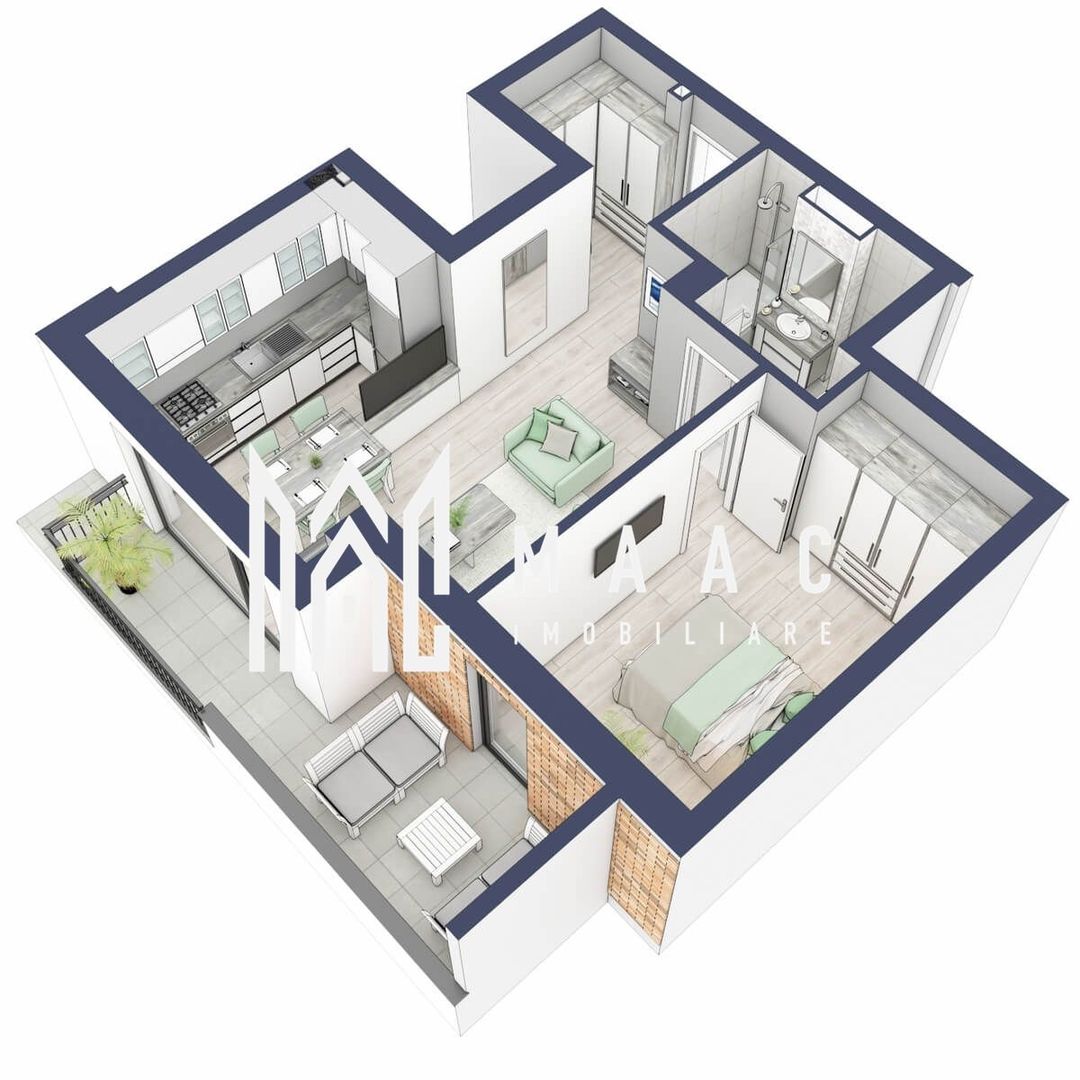 Apartament 2 camere | Balcon 10.3 mp | Etaj 2 | Turnisor - Poză 2