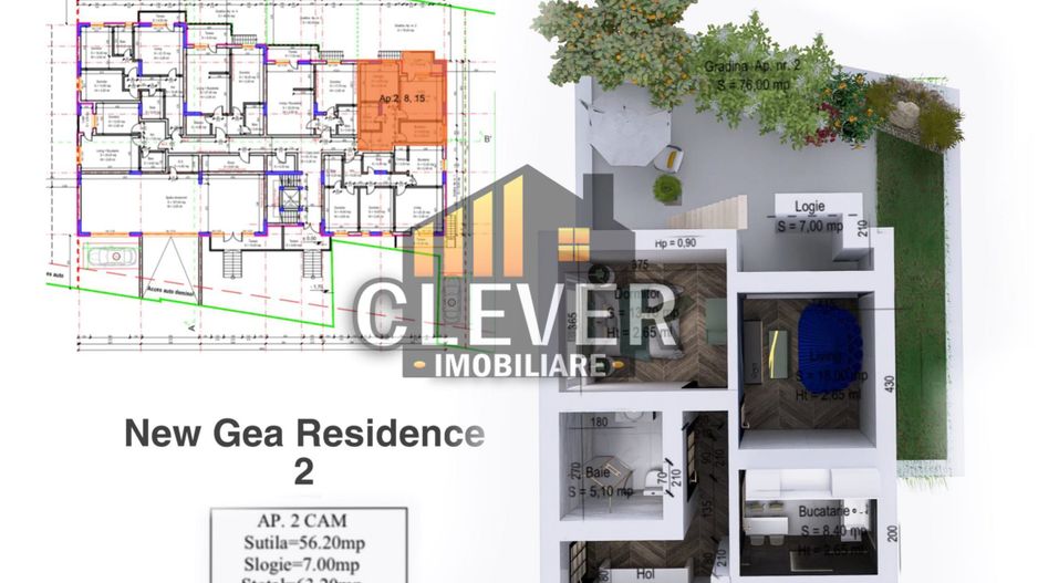 Apartament 2 camere Theodor Pallady Gradina Proprie 76mp - Poză 1