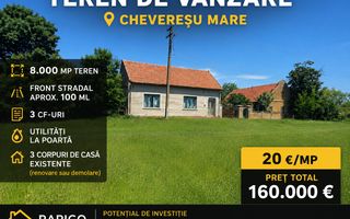 Teren vanzare-8000 m2-Cheveresu Mare -100 m front stradal - Poză 1