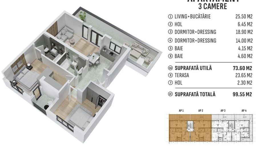 Comision 0% 3 camere Terasa | Prelungirea Ghencea | Latin - Poză 1