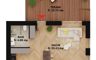 Apartament nou, 2 camere, 184 000 Euro. Comision 0. - Poză 1