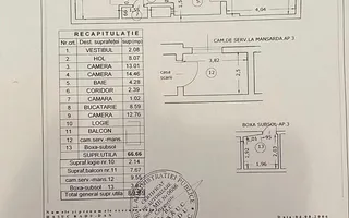 APARTAMENT 3 CAMERE | RENOVAT COMPLET | ICOANEI - Schiță 14