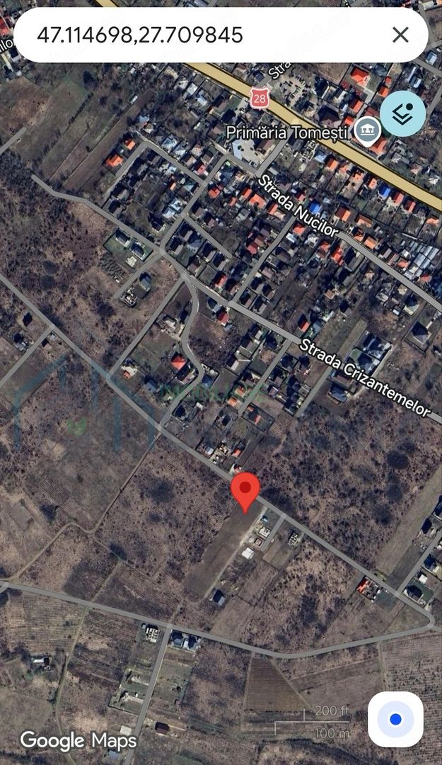 Teren intravilan în Tomești, 1282 mp, utilități la stradă - Poză 1