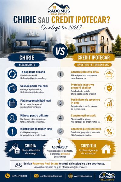                                                Chirie sau credit ipotecar? Ce alegi în 2026?                                                                                             