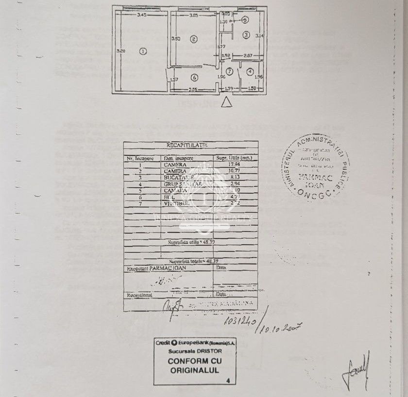 Apartament 2 camere - decomandat - necesita renovare I Titan - Schiță 7
