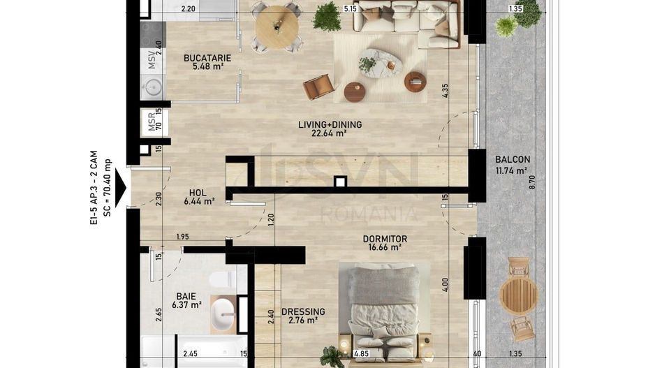 REA1026798 Apartament 2 camere I Gemina by the lake - Poză 6