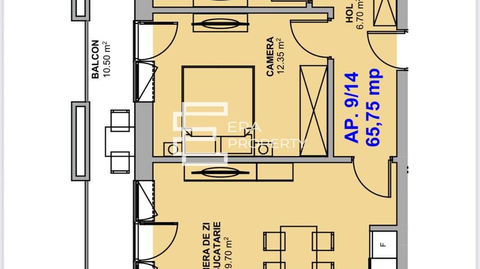 Apartament 3 camere 66mp, intabulat, Doamna Stanca, Sibiu - Schiță 9