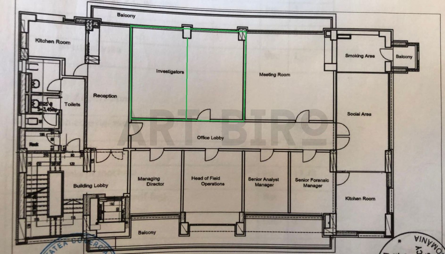 Zero comision, 50mp birou Floreasca, pret all inclusive, 1 loc parcare - Schiță 11