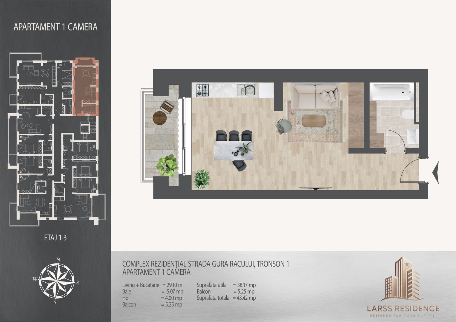 Garsoniera ideala investitie  Pallady Metrou Nicolae Teclu - Schiță 8