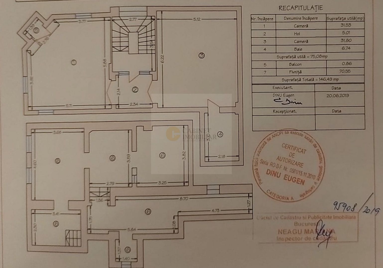 Apartament in vila | 2- 5 camere | Unirii | 150mp - Schiță 6