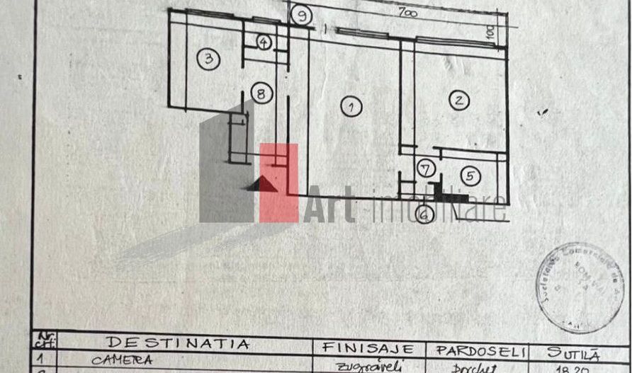 Apartament 2 cam.  semidecomandat - Schiță 10