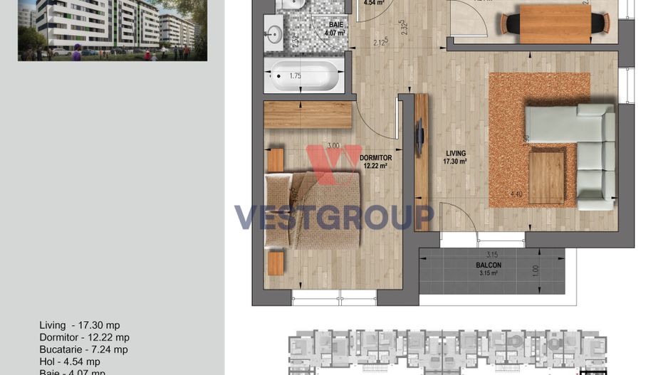 Apartament 2 Camere WeinerResidence Militari Direct Dezvoltator - Poză 3