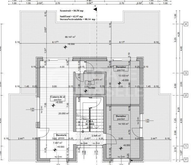 Apartament 3 camere ,  88 mp terasa, singur pe tot nivelul - Poză 7