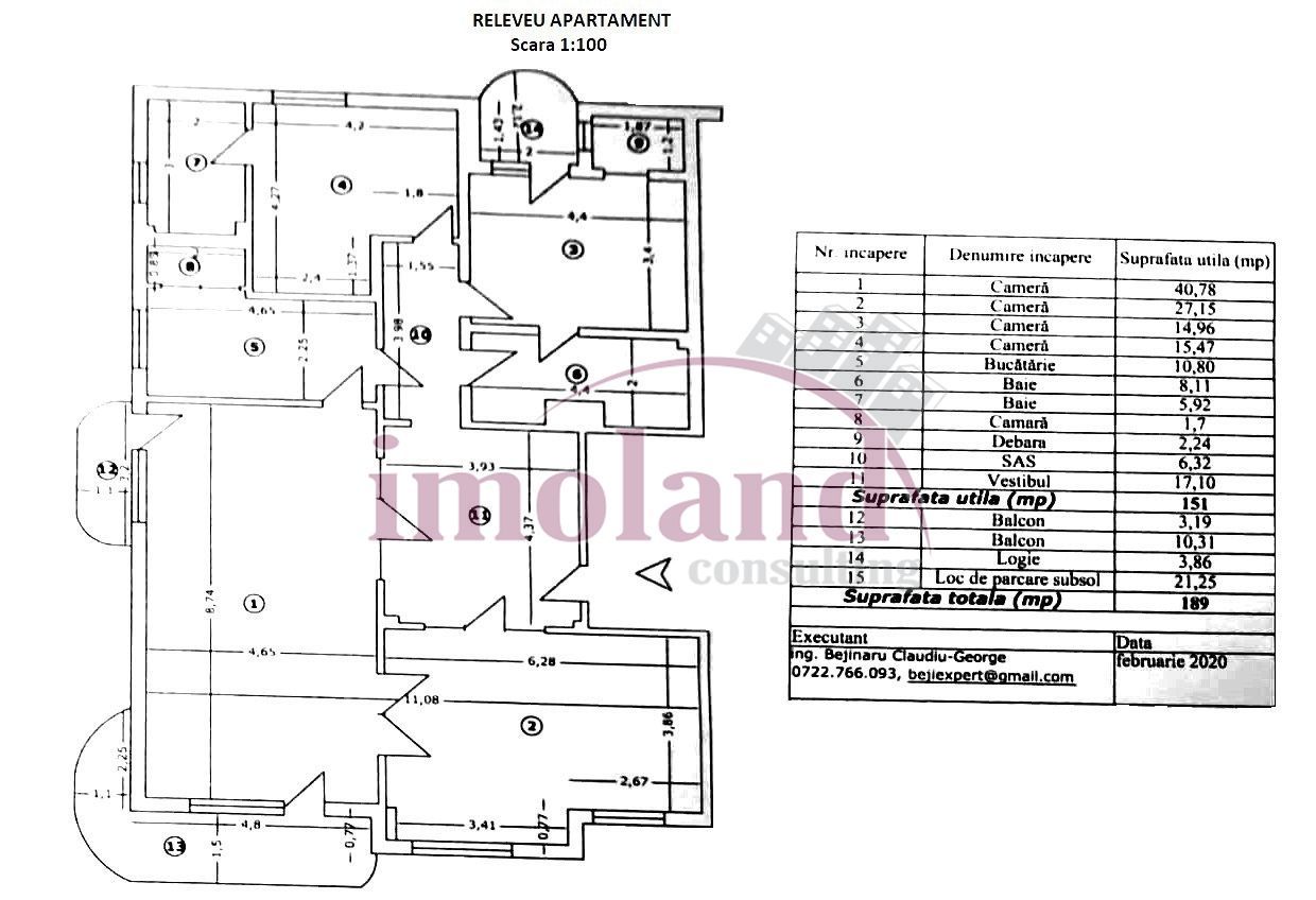 Inchiriere - Apartament Renovat Integral - Primaverii - Schiță 16