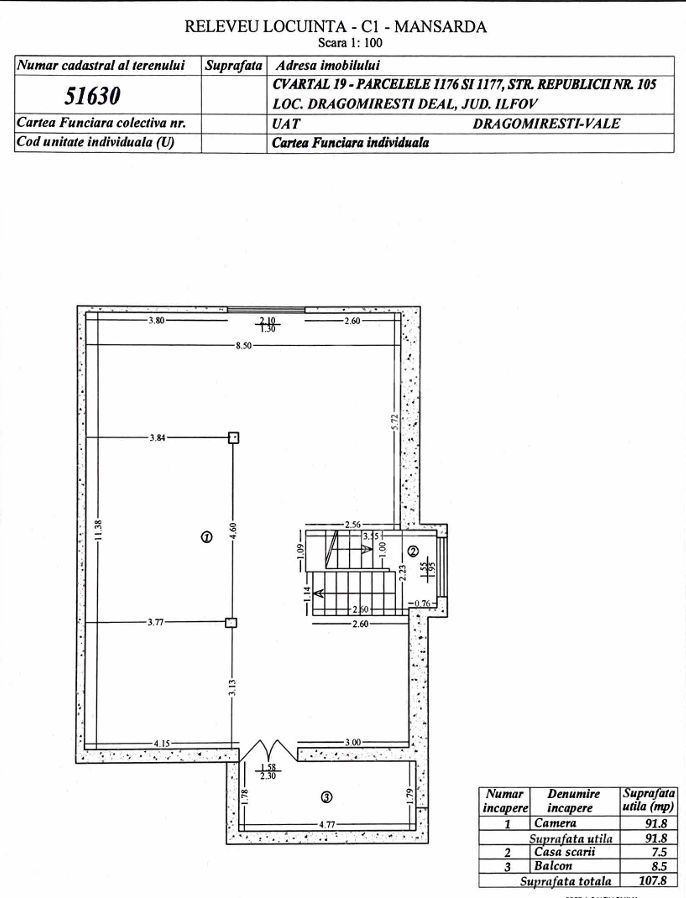 Casă 11 camere cu livadă pe Strada Republicii, Dragomirești-Deal - Schiță 33