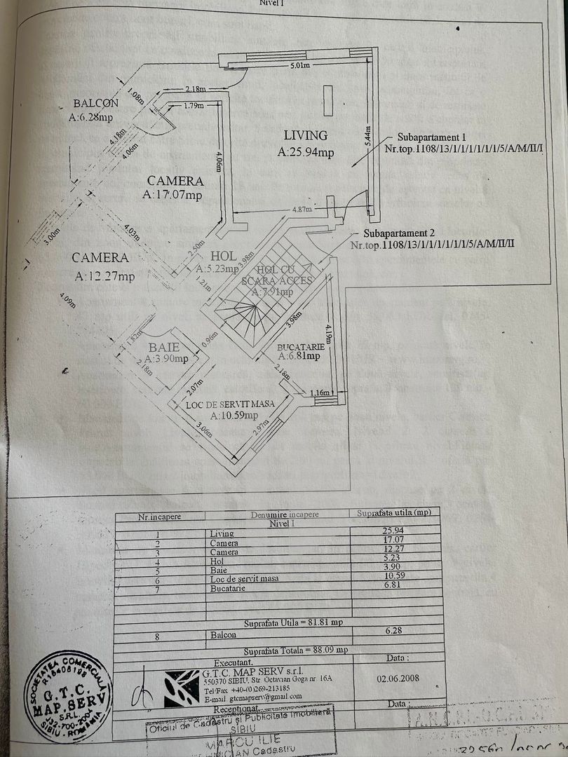 Apartament 3 camere | 81.81mpu | 2 Dormitoare | Str. Semaforului - Poză 6