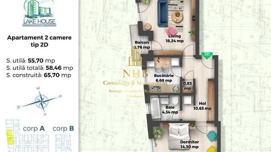 Apartament nou de 2 camere in zona Sisesti - Ocazie unica! - Poză 13