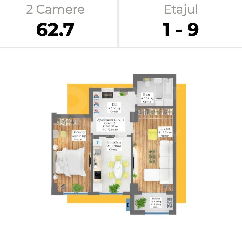 Vânzare, apartament, 2 camere, Iași - Poză 3