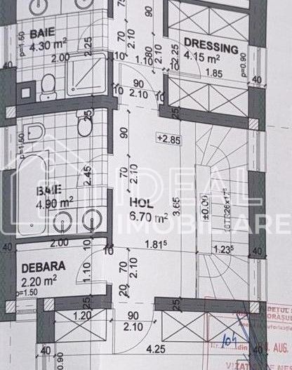 Duplex cu 4 camere, si 250 mp de curte - Schiță 9