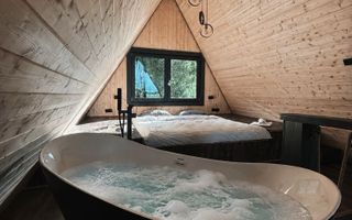 Cabana A Frame superba - zona Buscat - Poză 4
