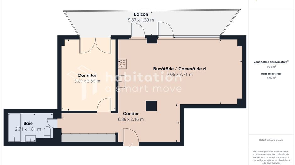 Acasă în stil modern – 2 camere cu terasă spațioasă, in zona Lipovei - Poză 17
