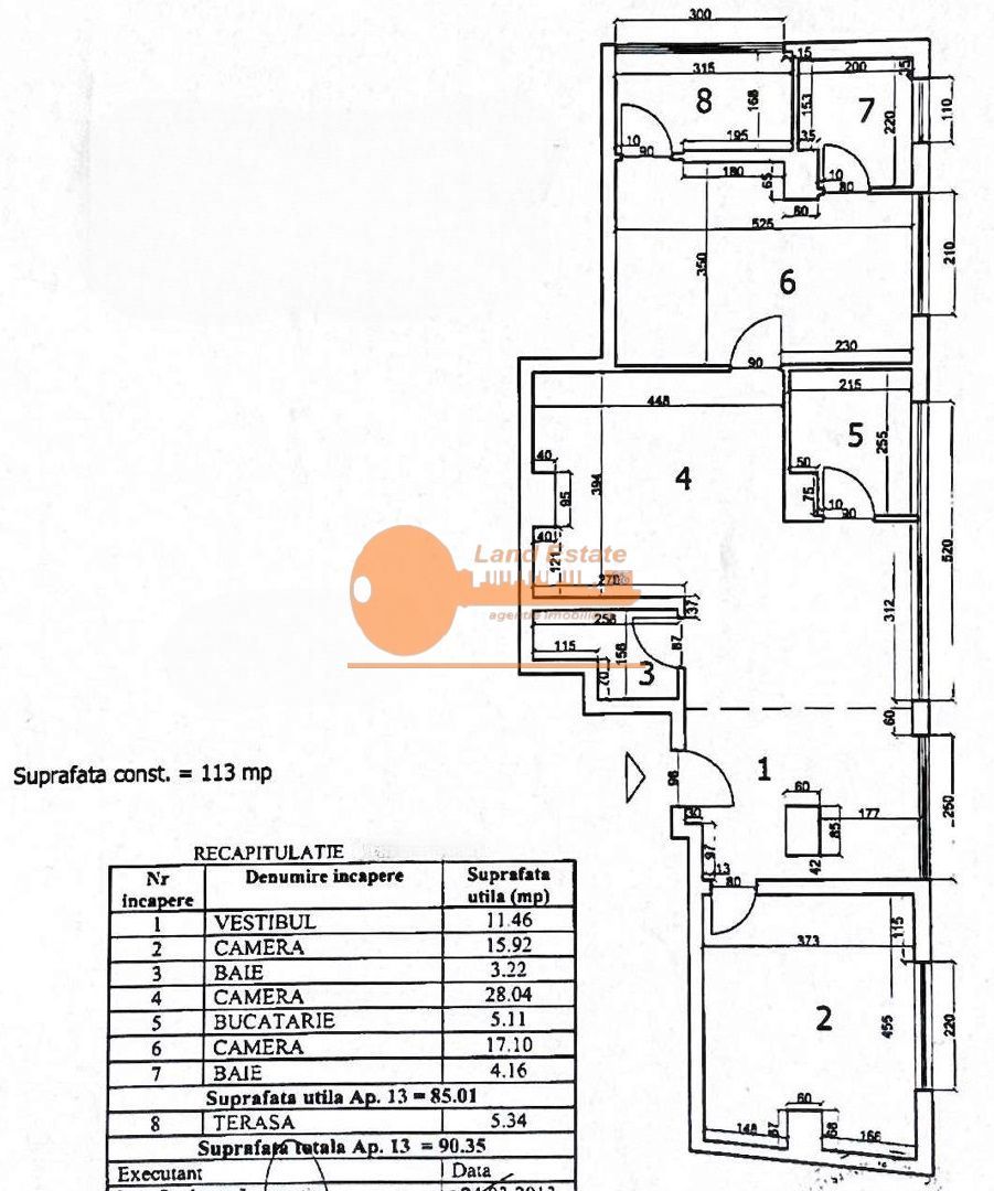 Apartament Spațios 3 Camere | 90 mp | Aviatiei | Centrală Proprie - Schiță 15