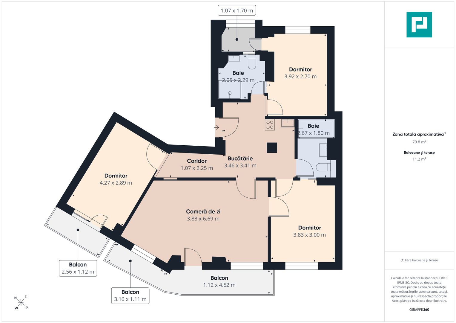 Apartament Premium 4 camere, 89mp, etaj 1, Complex - Poză 6