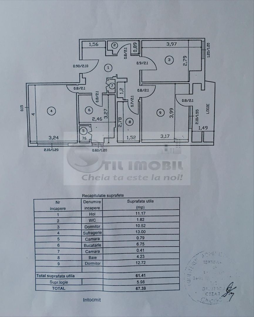 Ap. 3 camere Decomandate., 2 bai, 67mp, zona Gara - Poză 7