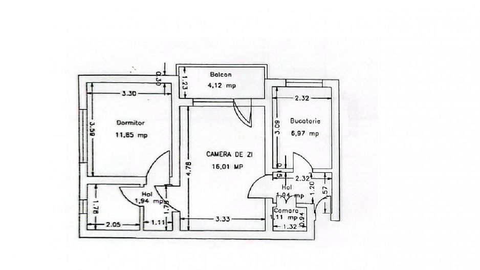 Apartament 2 camere de vânzare in Crevedia, Centrala proprie - Schiță 5
